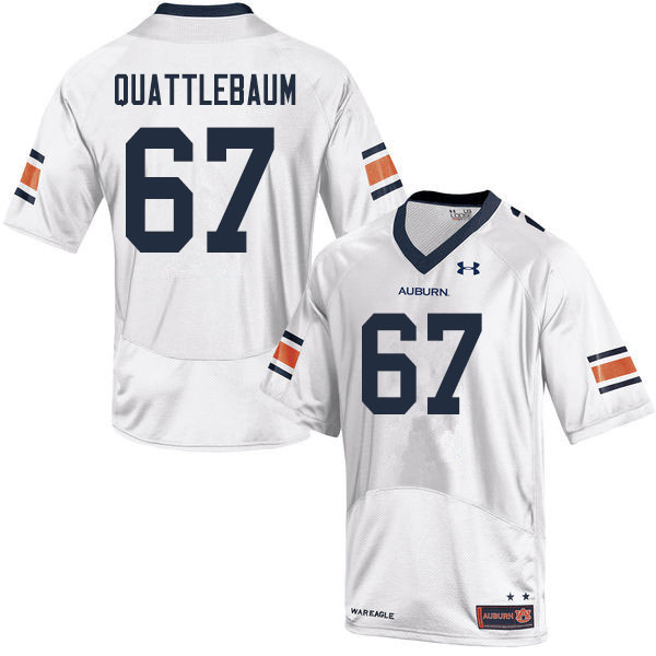 Auburn Tigers Men's Jacob Quattlebaum #67 White Under Armour Stitched College 2019 NCAA Authentic Football Jersey AOB6474RE